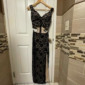 Black Lace Gown